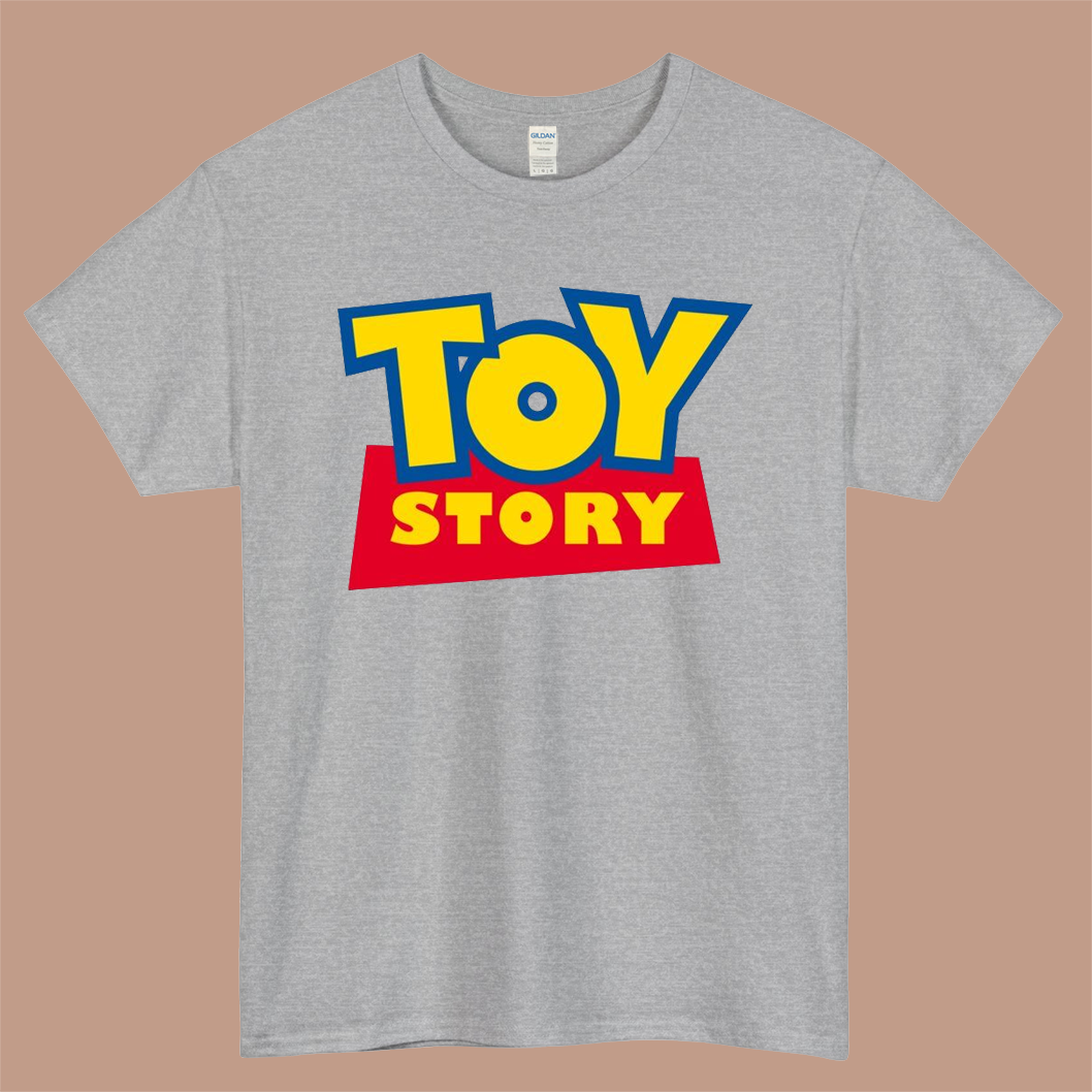 Toy Story Logo Mens Unisex Short Sleeve Gray T-Shirt Size S-3XL