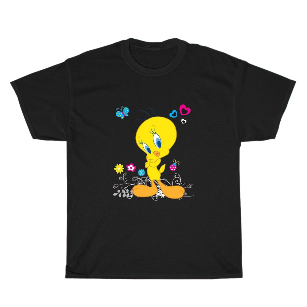 Tweety Bird Yellow Logo Men's Unisex T Shirt Size S to 3XL
