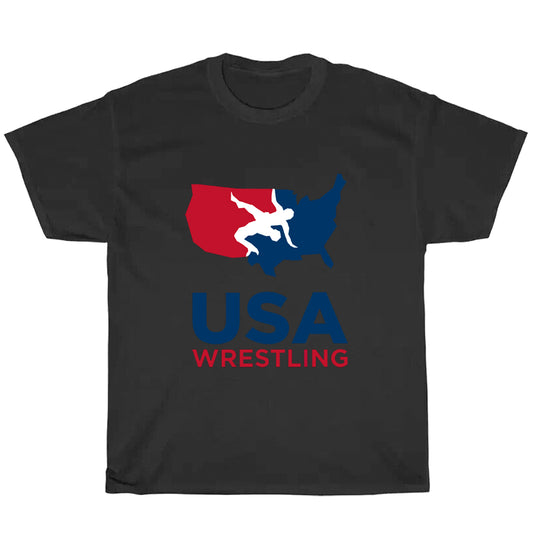 USA Wrestling Logo Men's Unisex T Shirt Size S to 3XL