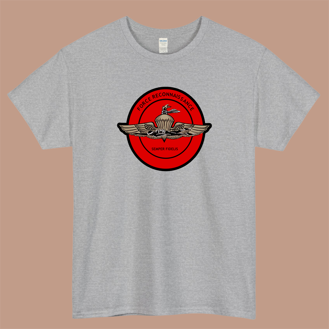 United States Marine Corps Force Reconnaissance Logo Mens Unisex Short Sleeve T-Shirt Size S-3XL - P
