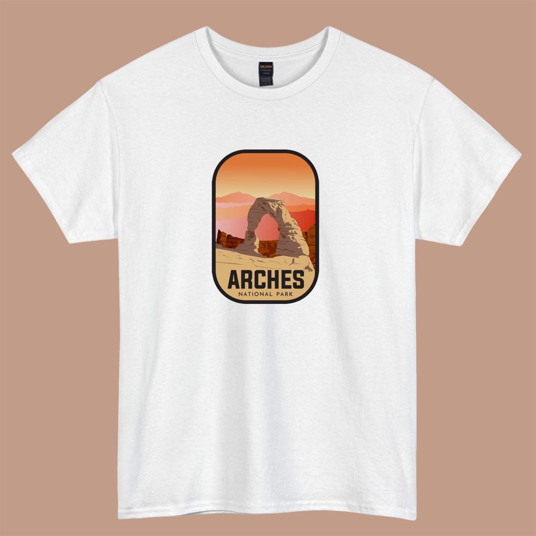 Utah Arches National Park logo short sleeve t shirt S-3XL -P