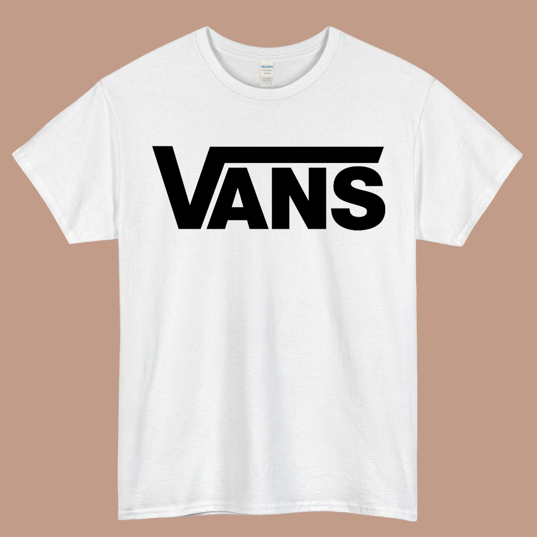 Vans Logo Mens Unisex Short Sleeve White T-Shirt Size S-3XL