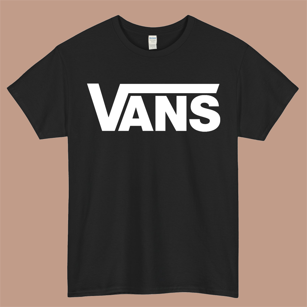 Vans Logo Mens Unisex Short Sleeve Black T-Shirt Size S-3XL