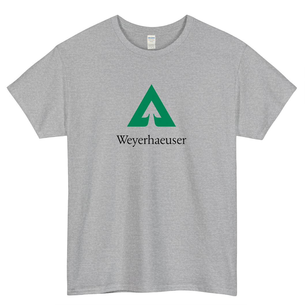 WEYERHAEUSER WOOD TIMBER LOGO short SLEEVE T SHIRT -P