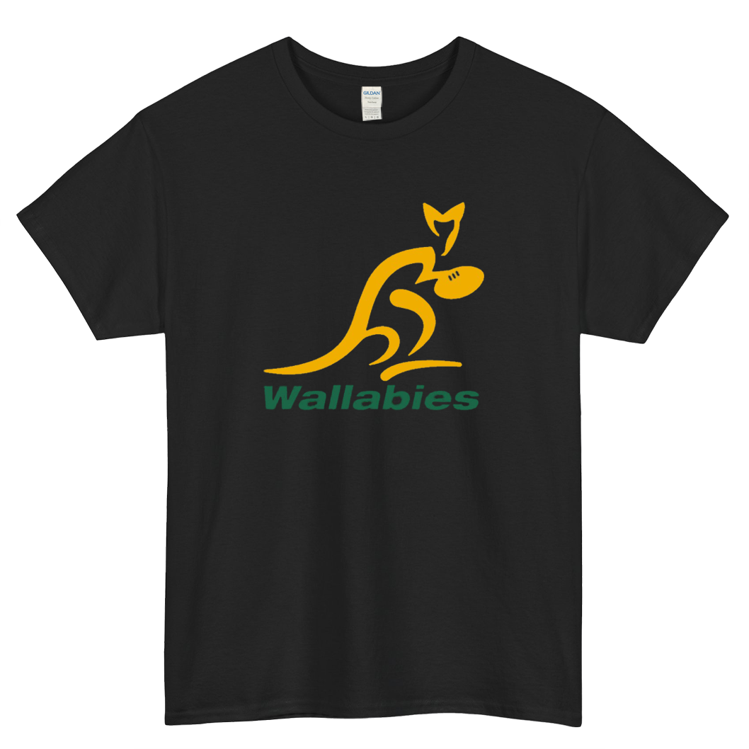 Wallabies Yellow Logo Mens Unisex Short Sleeve T-Shirt Size S-3XL - P