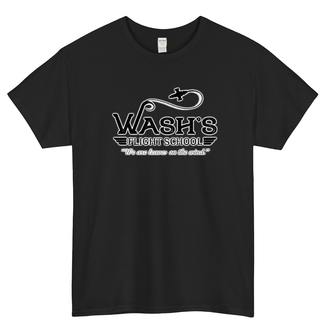 Washs Flight School Logo Mens Unisex Short Sleeve T-Shirt Size S-3XL - P
