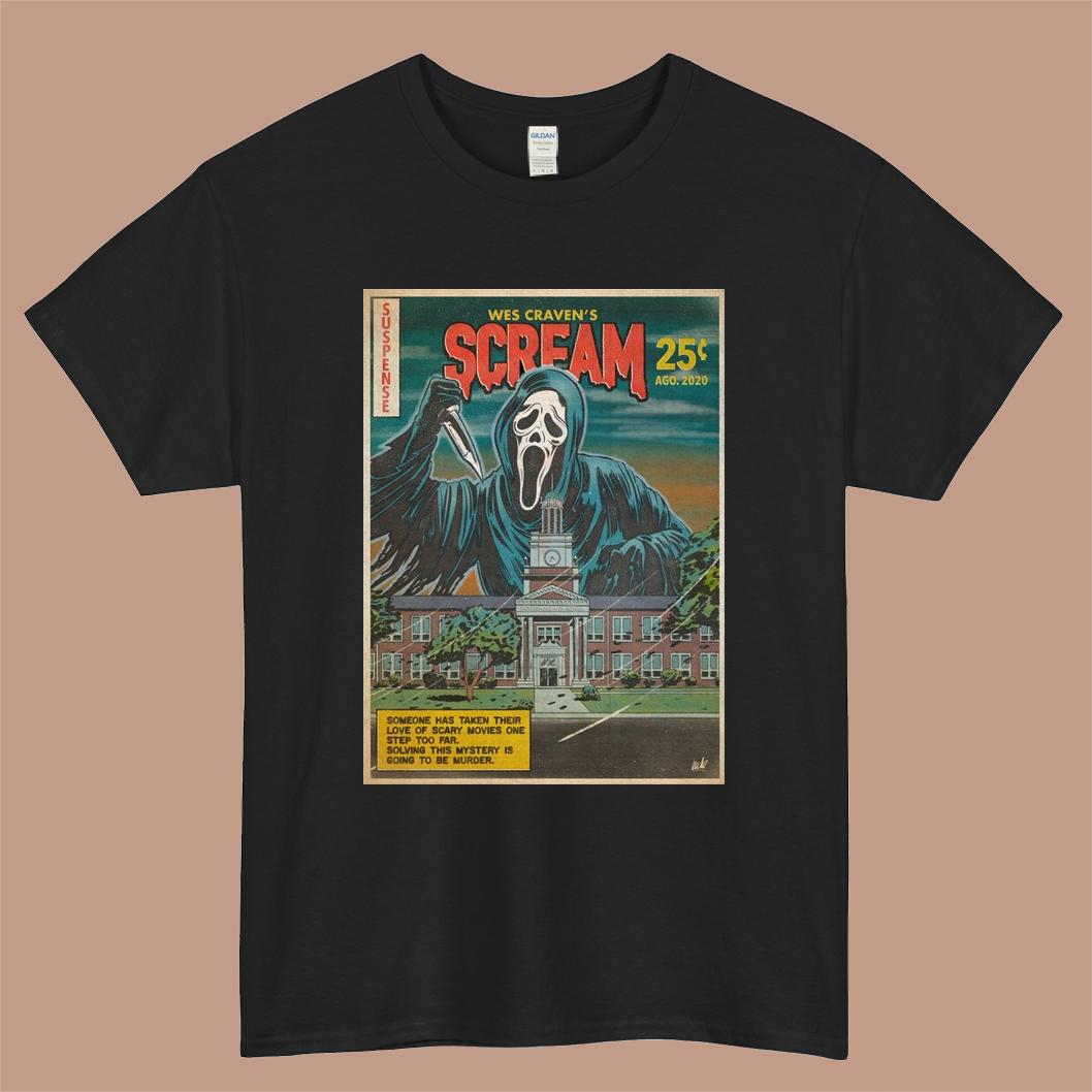 We Craven's Scream Poster Logo Mens Unisex Short Sleeve Black T-Shirt Size S-3XL