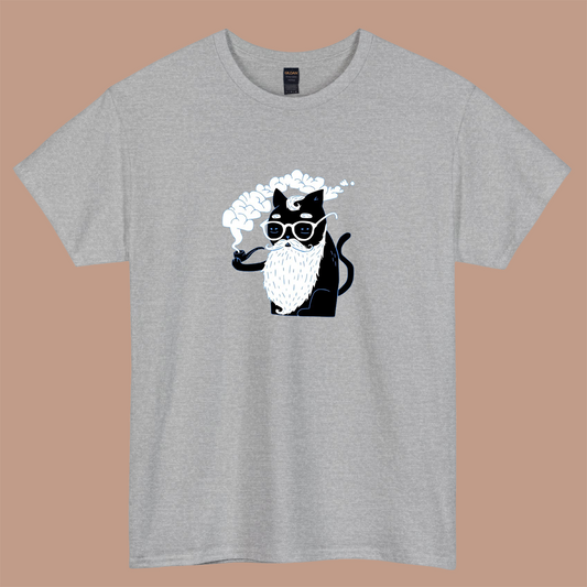 Whiskers And Pipe logo short sleeve t shirt S-5XL - P