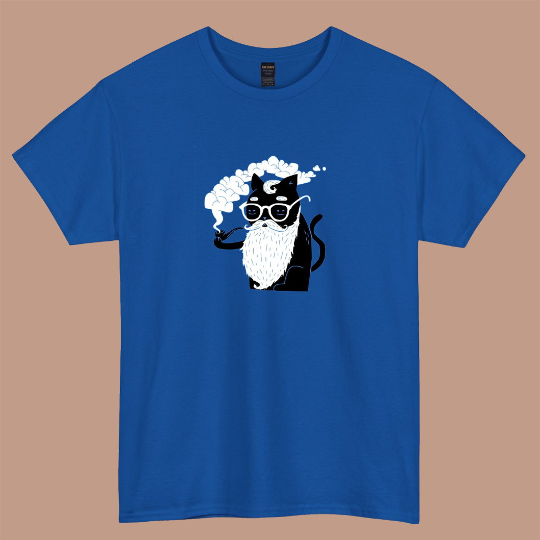 Whiskers And Pipe logo short sleeve t shirt S-5XL - P