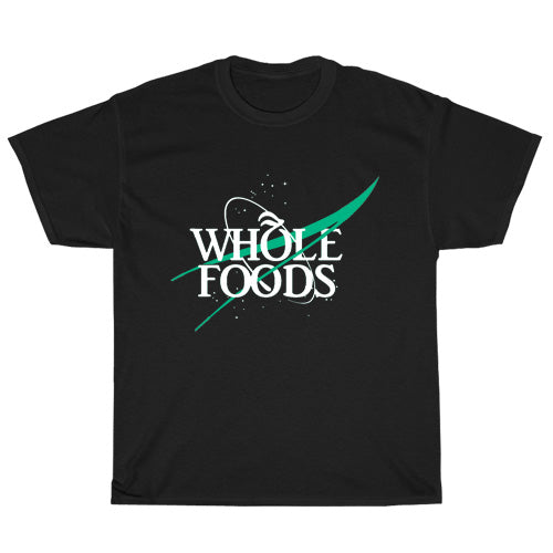 Whole Foods x NASA Logo Unisex Men's T Shirt Size S to 3XL