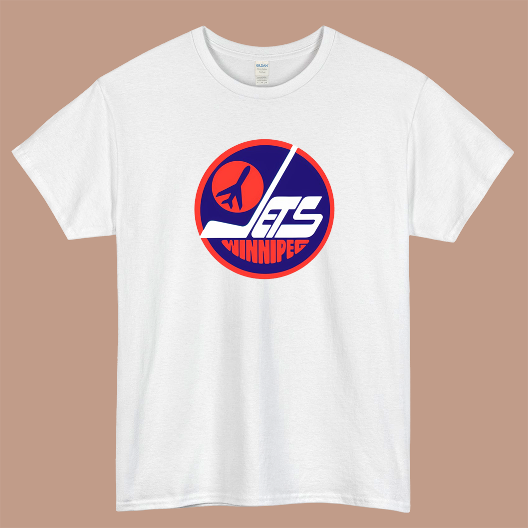 Winnipeg Jets Logo Mens Unisex Short Sleeve T-Shirt Size S-3XL - P