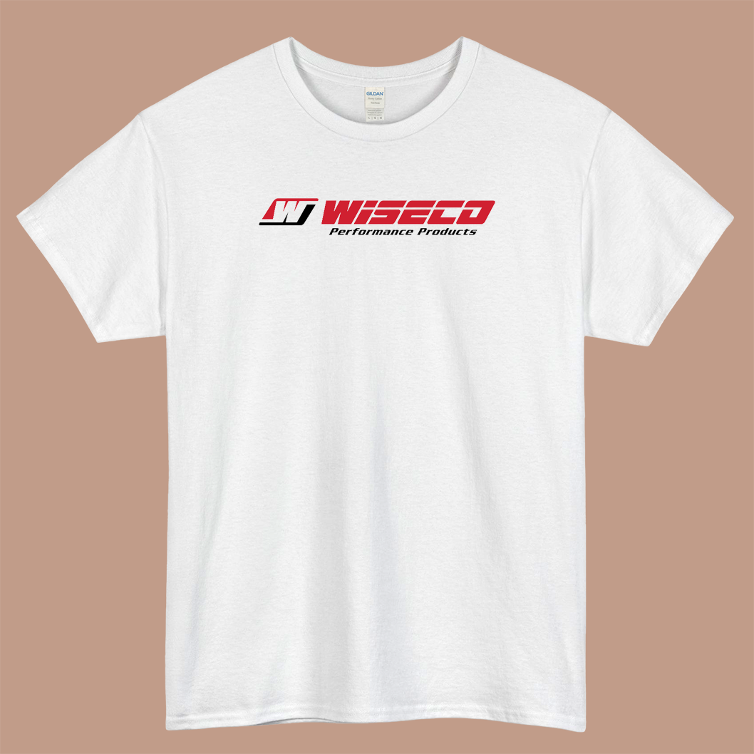 Wiseco Performance Parts Logo Mens Unisex Short Sleeve White T-Shirt Size S-3XL