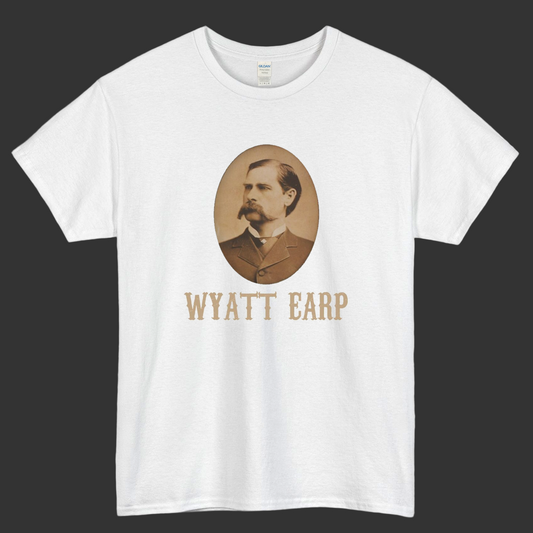 Wyatt Earp Portrait Logo Mens Unisex Short Sleeve T-Shirt Size S-3XL - P