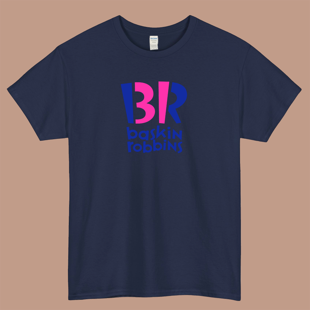 baskin robbins navy logo Short Sleeve men's T-Shirt Size S-3XL