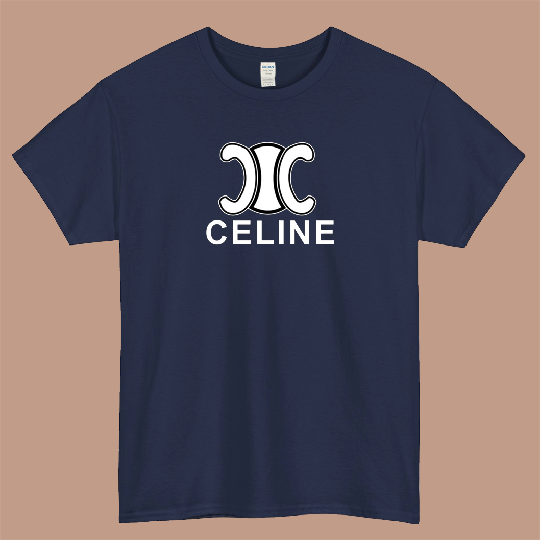 celine 5 logo short sleeve men's t shirt size S-3XL