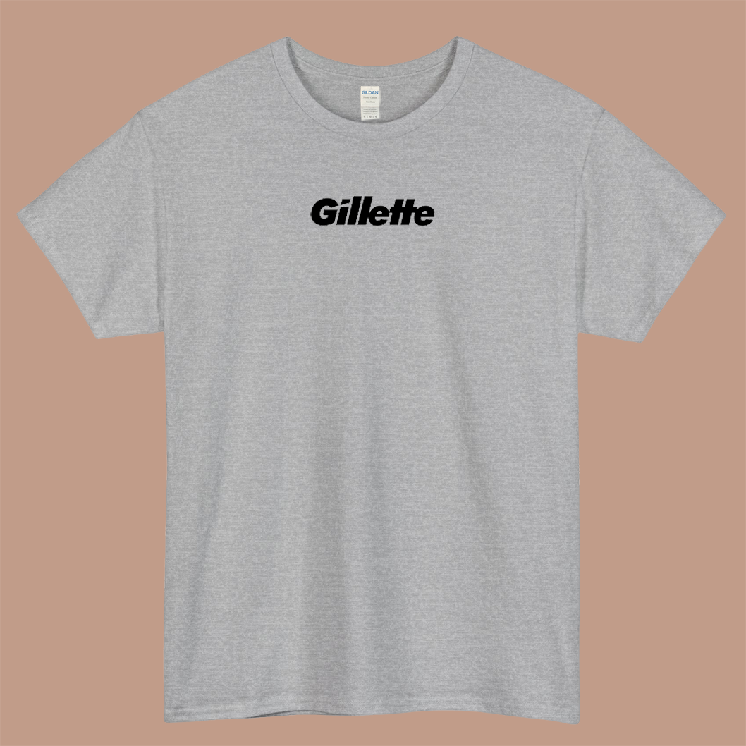 gillete logo short sleeve mens t shirt S- 3XL