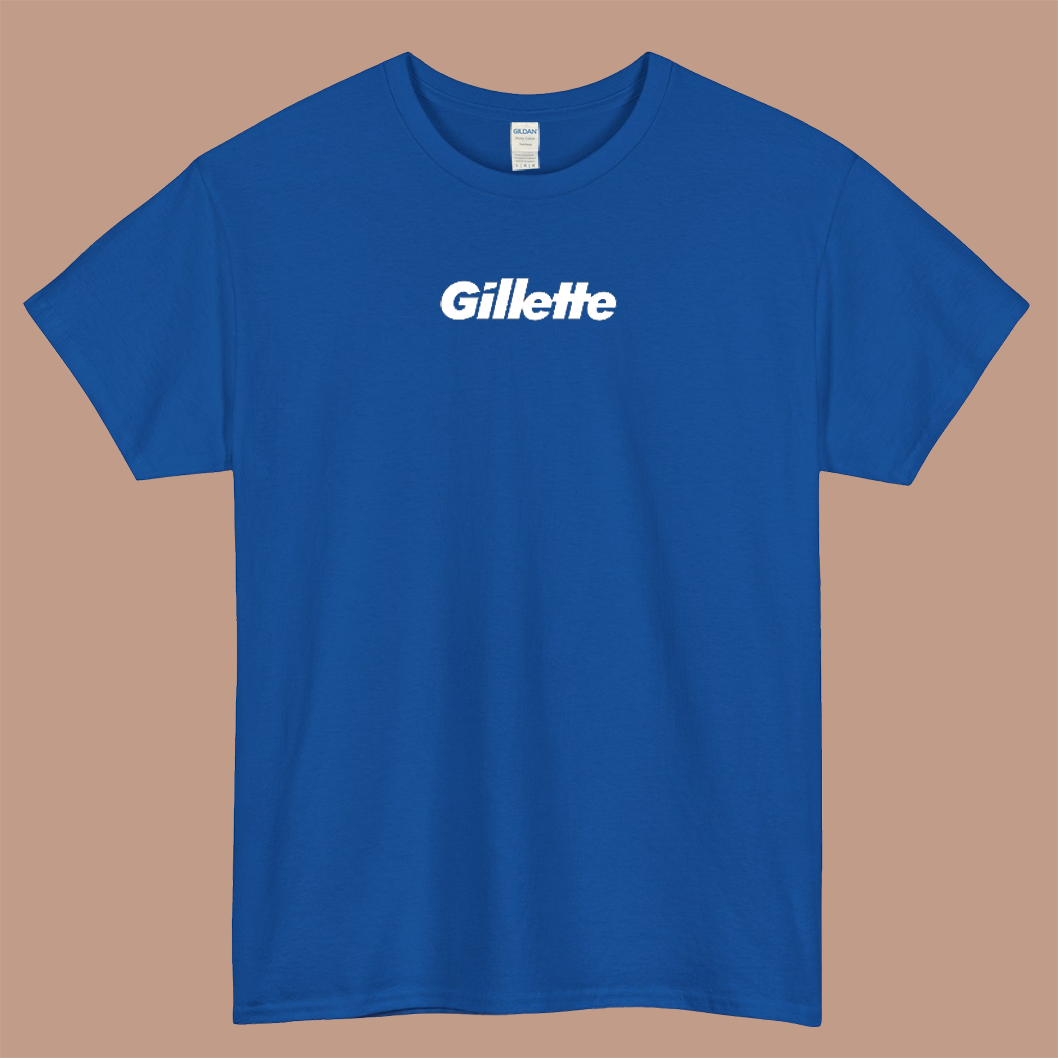 gillete logo 4 short sleeve mens t shirt S- 3XL
