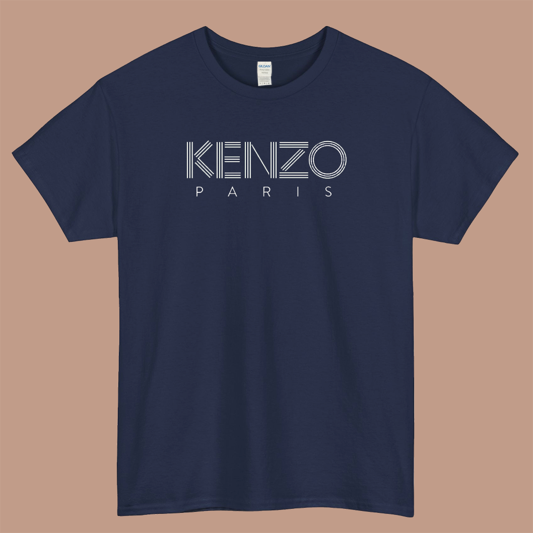 kenzo paris 1 logo short sleeve men's t shirt S-3XL