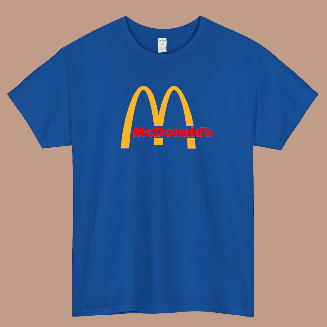 mcdonald's 2 logo short sleeve men's t shirt S-3XL