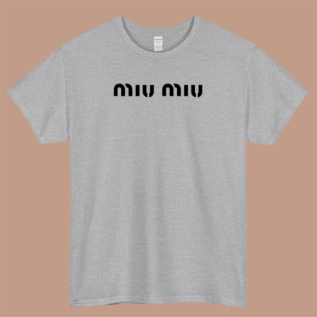 miu miu Brand Logo Mens Unisex Short Sleeve T-Shirt Size S-3XL