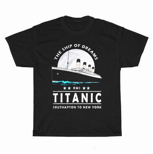 Vintage Titanic Voyage Ship Cruise Logo Unisex Men's T Shirt Size S to 3XL