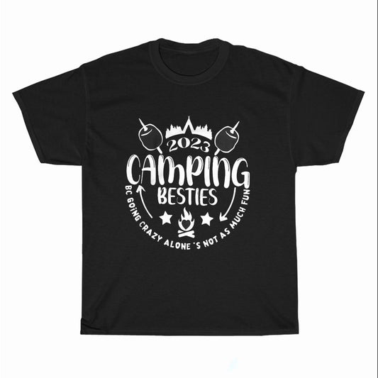 Camping Besties Logo Unisex Men's T Shirt Size S to 3XL