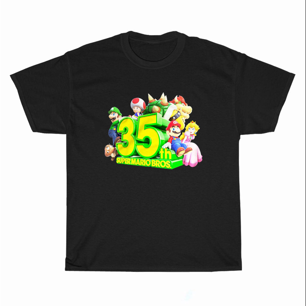 Super Mario Bros Anniversary Logo Unisex Men's T Shirt Size S to 3XL