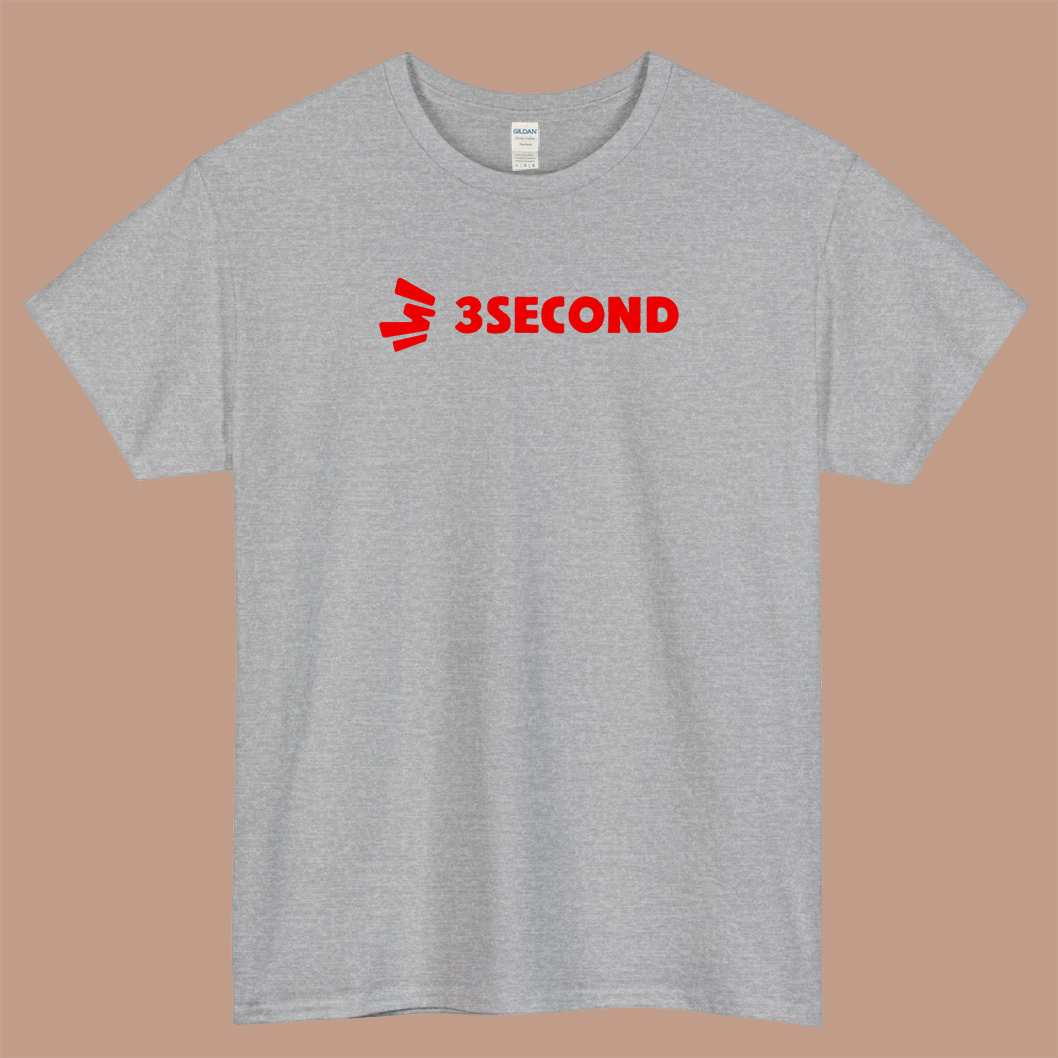 3 second logo short sleeve men's t shirt S-3XL
