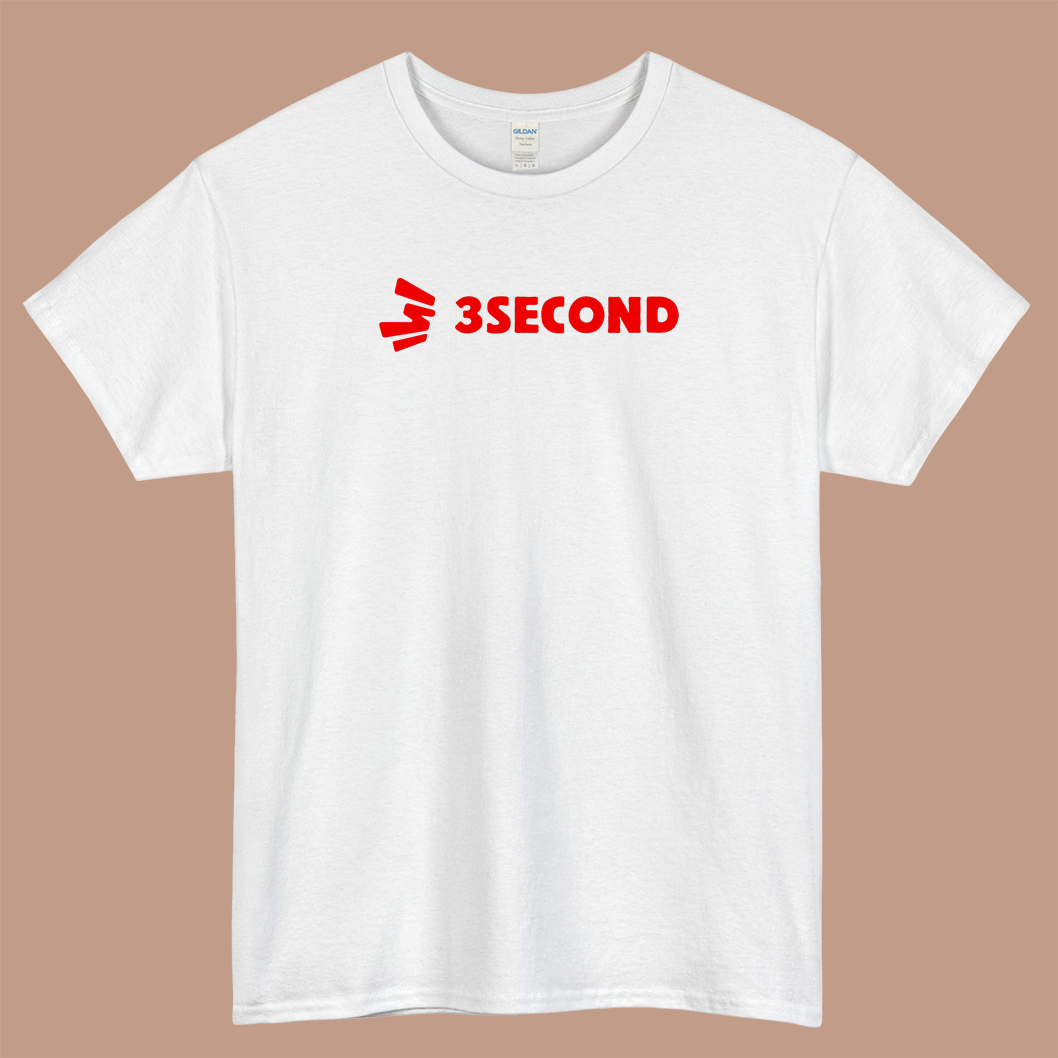 3 second logo short sleeve men's t shirt S-3XL