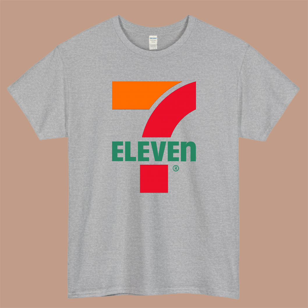 7-Eleven Logo Mens Unisex Short Sleeve Gray T-Shirt Size S-3XL