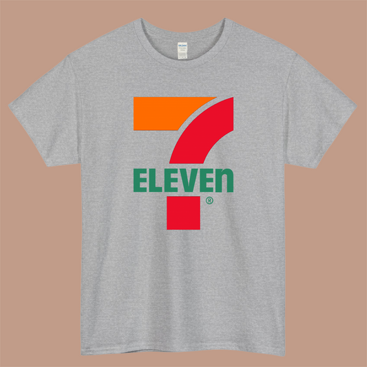7-Eleven Logo Mens Unisex Short Sleeve Gray T-Shirt Size S-3XL