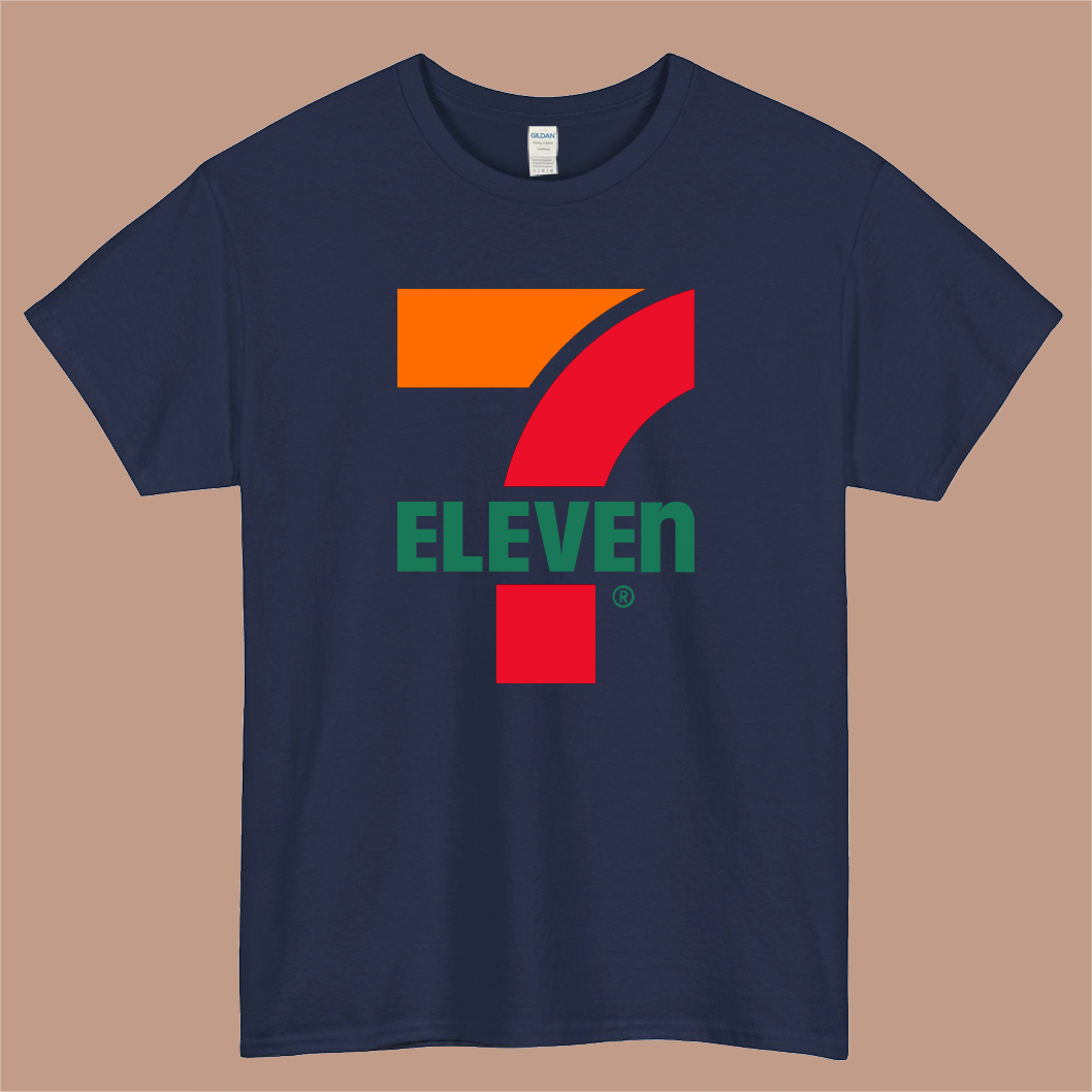 7-Eleven Logo Mens Unisex Short Sleeve Navy T-Shirt Size S-3XL