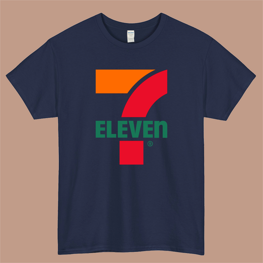7-Eleven Logo Mens Unisex Short Sleeve Navy T-Shirt Size S-3XL