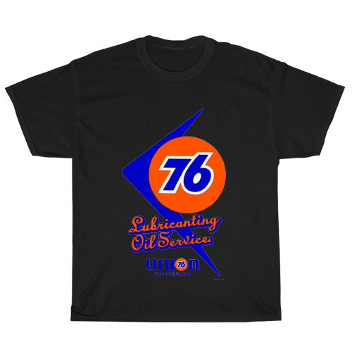 76 Gas Stations Gasoline Logo Mens Unisex Short Sleeve Black T-Shirt Size S-3XL