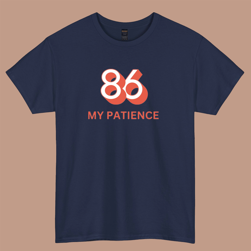 86 MY PATIENCE  logo short SLEEVE T SHIRT -P