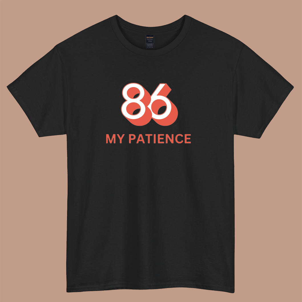 86 MY PATIENCE  logo short SLEEVE T SHIRT -P