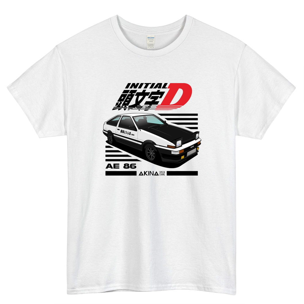 AE86 Initial D Logo Mens Unisex Short Sleeve T-Shirt Size S-3XL - P