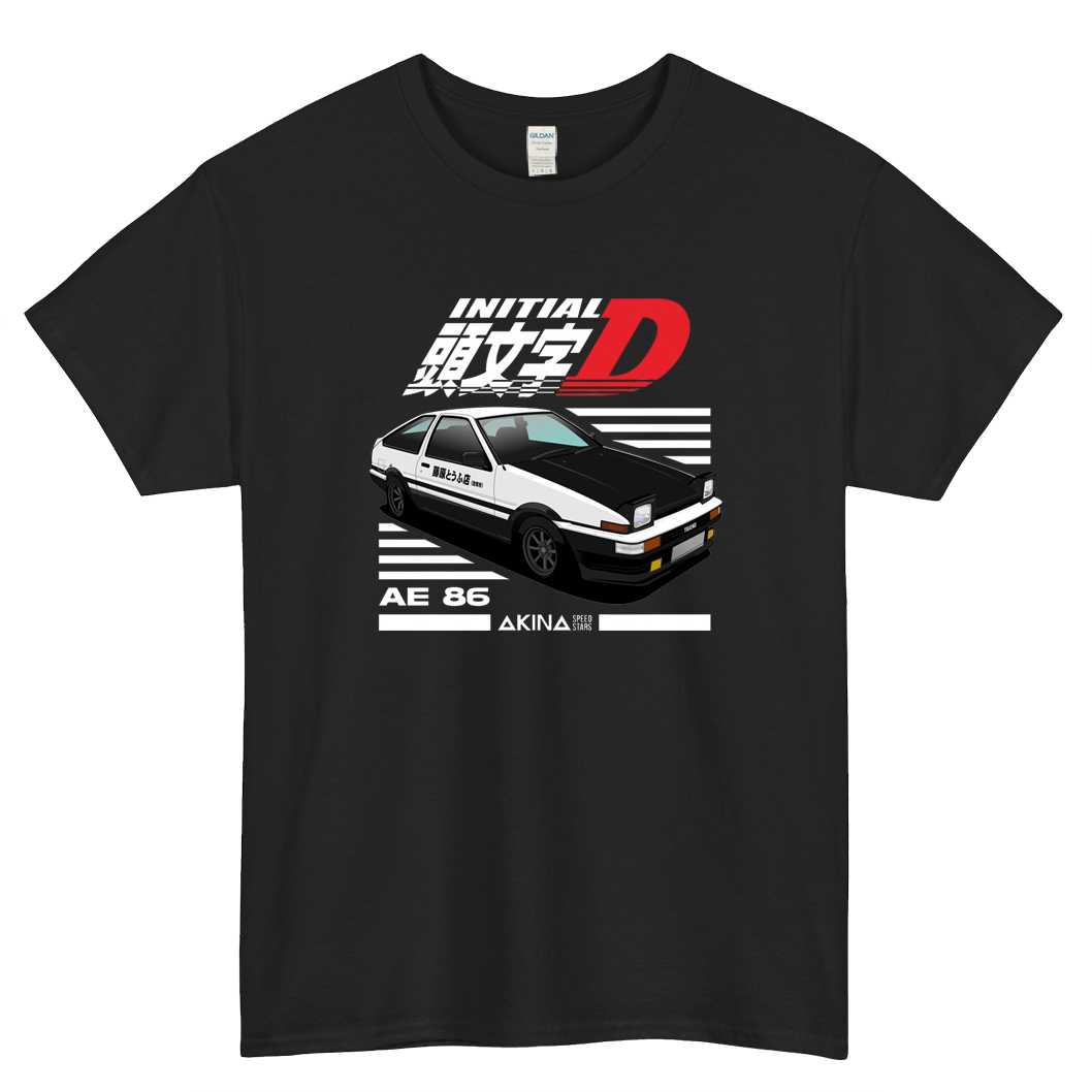 AE86 Initial D Logo Mens Unisex Short Sleeve T-Shirt Size S-3XL - P