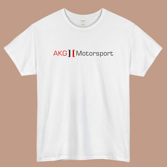 AKG Motorsports Logo Mens Unisex Short Sleeve White T-Shirt Size S-3XL