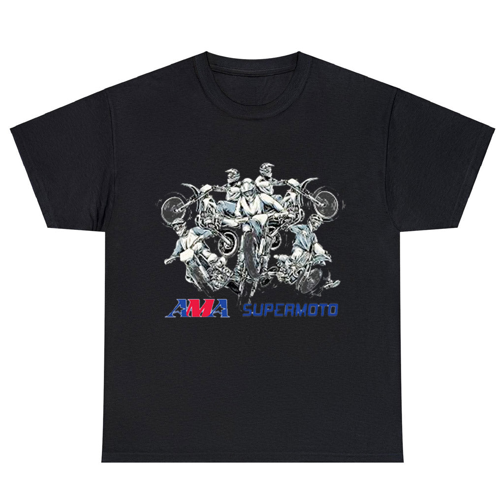 AMA Supermoto Motocross Pro Racing Logo Men's Unisex T Shirt Size S to 3XL