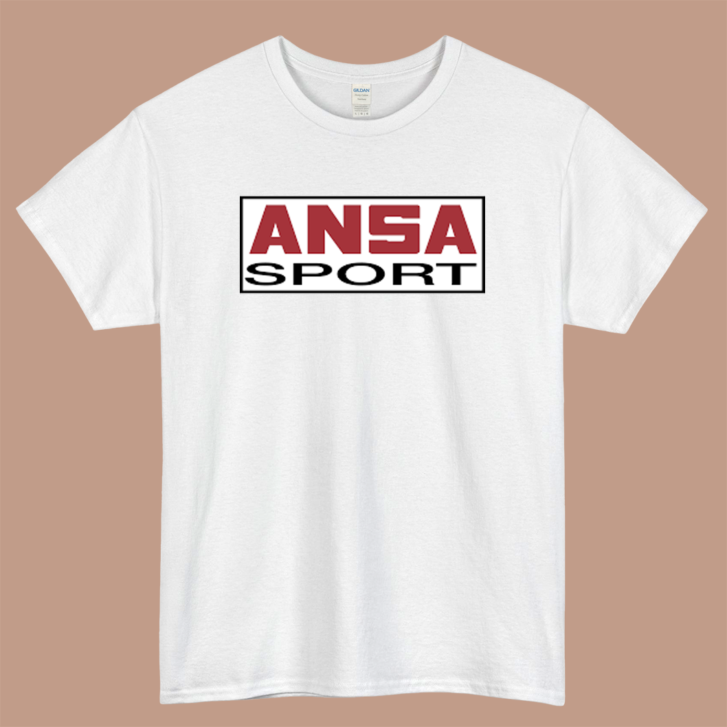 ANSA Sports Logo Mens Unisex Short Sleeve White T-Shirt Size S-3XL