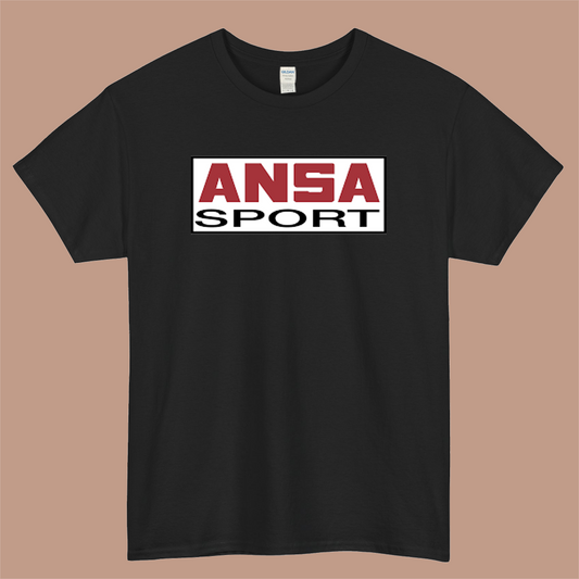 ANSA Sports Logo Mens Unisex Short Sleeve Black T-Shirt Size S-3XL