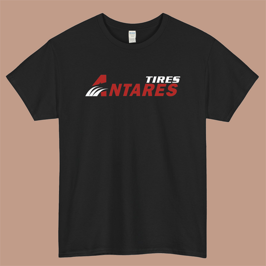 ANTARES Tires Logo Mens Unisex Short Sleeve Black T-Shirt Size S-3XL