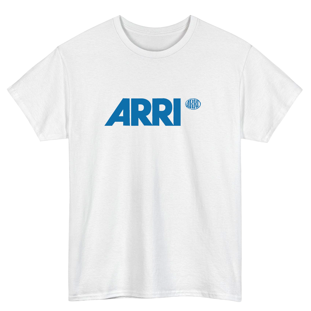 ARRI Film Camera white gray Logo Mens Unisex Short Sleeve T-Shirt Size S-3XL - P