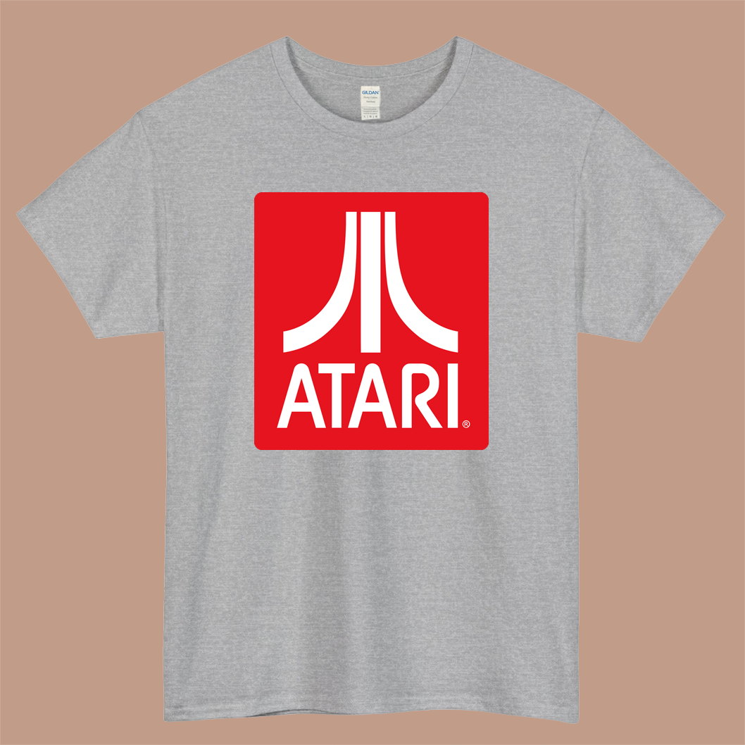 ATARI Logo Mens Unisex Short Sleeve Gray T-Shirt Size S-3XL