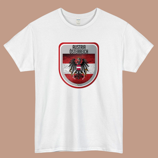 AUSTRIA Osterreich Austrian Shield Logo Mens Unisex Short Sleeve T-Shirt Size S-3XL - P