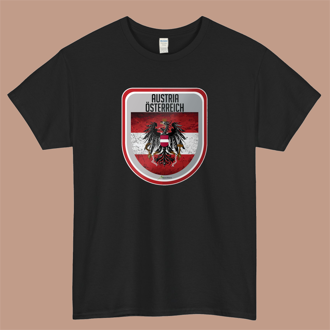 AUSTRIA Osterreich Austrian Shield Logo Mens Unisex Short Sleeve T-Shirt Size S-3XL - P