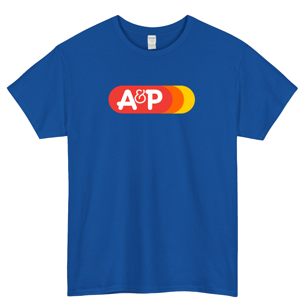 A&P Supermarket 1976 logo SHORT SLEEVE T SHIRT -P