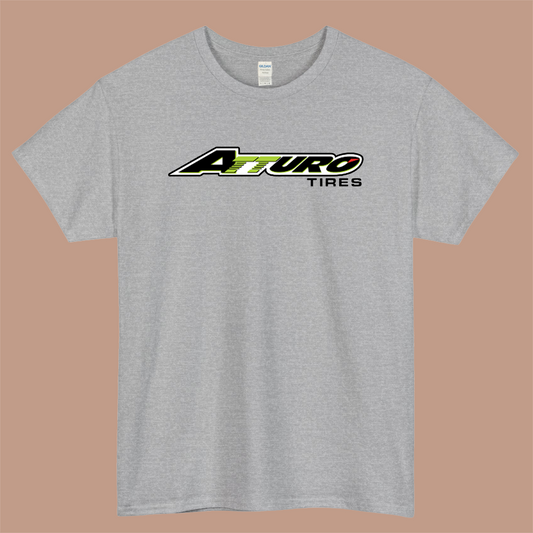 Aatturo Tires Logo Mens Unisex Short Sleeve Gray T-Shirt Size S-3XL