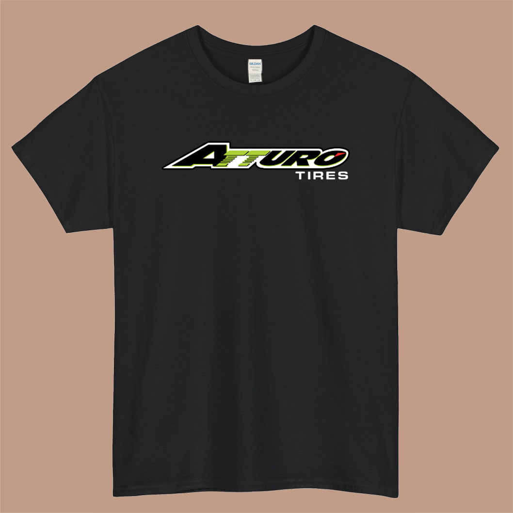 Aatturo Tires Logo Mens Unisex Short Sleeve Black T-Shirt Size S-3XL
